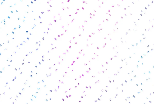 Rose Clair Motif Vectoriel Bleu Avec Des Éléments Musique — Image vectorielle