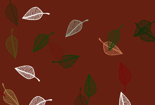 Vert Clair Vecteur Rouge Peint Main Fond — Image vectorielle