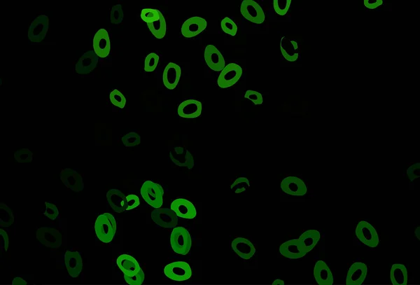 Tmavě Zelený Vektorový Obrazec Kuličkami — Stockový vektor
