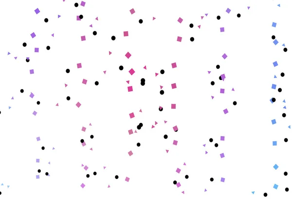 Светло Розовый Синий Векторный Обратный Ход Линиями Кругами Ромбами — стоковый вектор