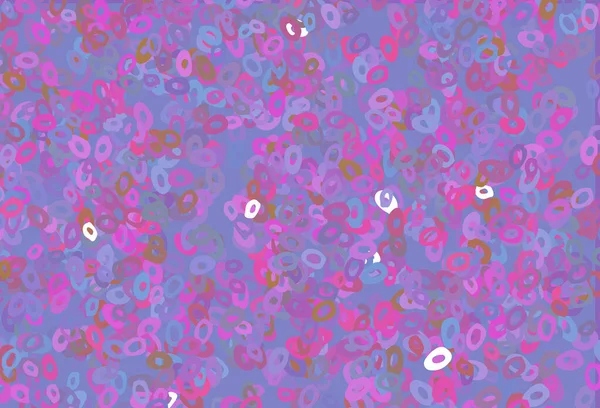 Licht Roze Blauwe Vector Achtergrond Met Bubbels — Stockvector