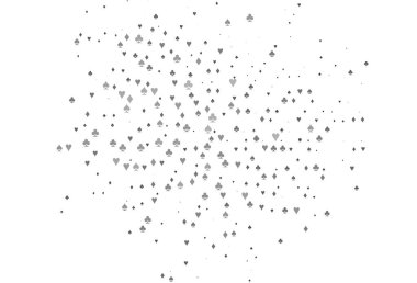 Açık Gümüş, iskambil kağıtlı gri vektör dokusu.