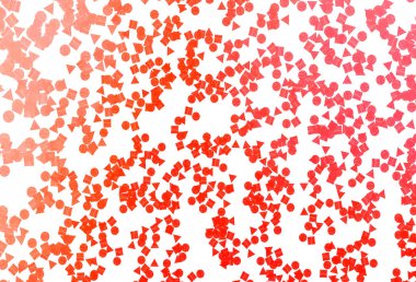 Satır, daire ve eşkenar dörtgenli Açık Kırmızı vektör arkaplanı.