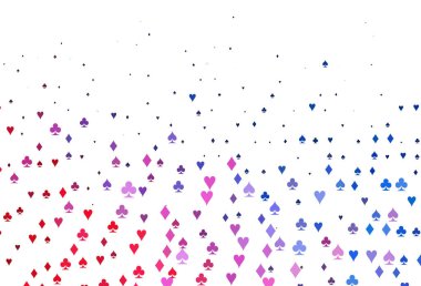 Kalpli ve konfetili soyut arkaplan