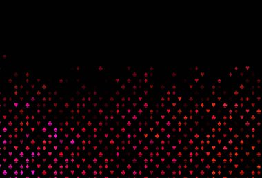 Koyu pembe, iskambil kağıtlarıyla sarı vektör dokusu.