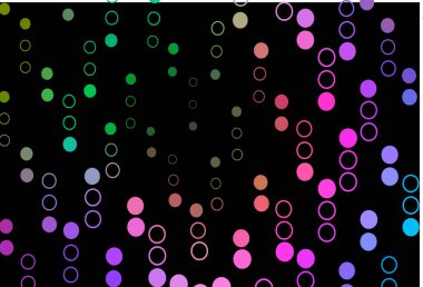Koyu Çokrenkli, baloncuklu Gökkuşağı vektör arkaplanı.