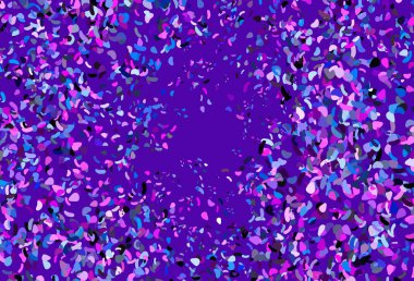 Açık pembe, kaotik şekilli mavi vektör deseni.