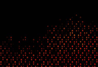 Oyun kartlarıyla koyu turuncu vektör dokusu.