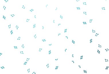 Müzik notaları ile hafif BLUE vektör arkaplanı.