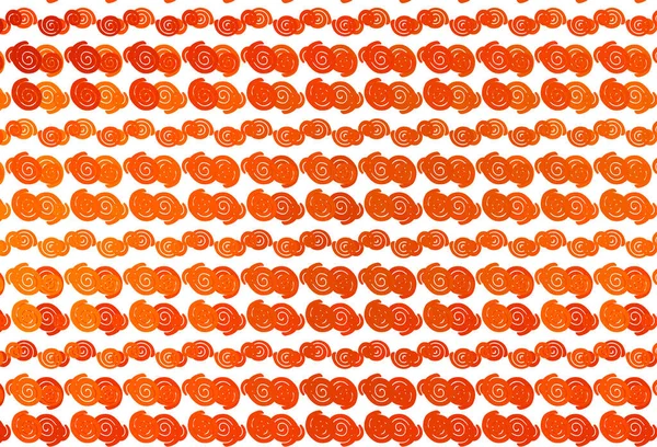 Licht Oranje Vector Achtergrond Met Gebogen Cirkels — Stockvector