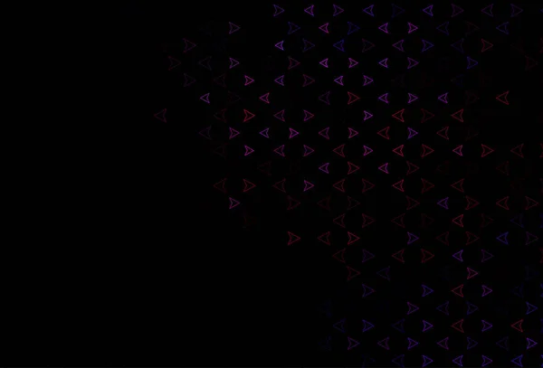 Modèle Vectoriel Violet Foncé Avec Cristaux Triangles — Image vectorielle