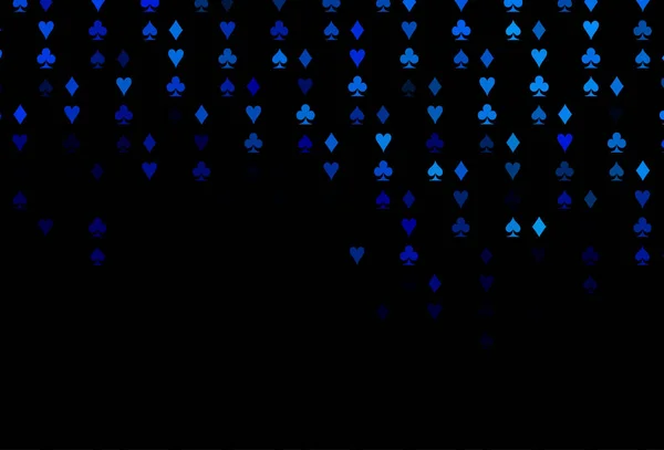 Patrón Vectorial Azul Oscuro Con Símbolo Tarjetas — Vector de stock