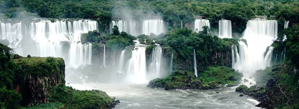 Argentina Iguazu Waterfalls Silk Volta Verde — Fotografia de Stock
