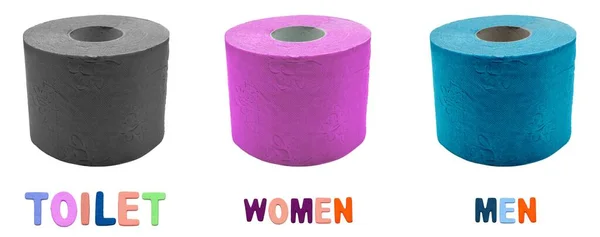 Tuvalet Kâğıdı Kadın Erkek Erkek Kombinezonlu Tuvalet Kağıdı Imzalı Klozet — Stok fotoğraf