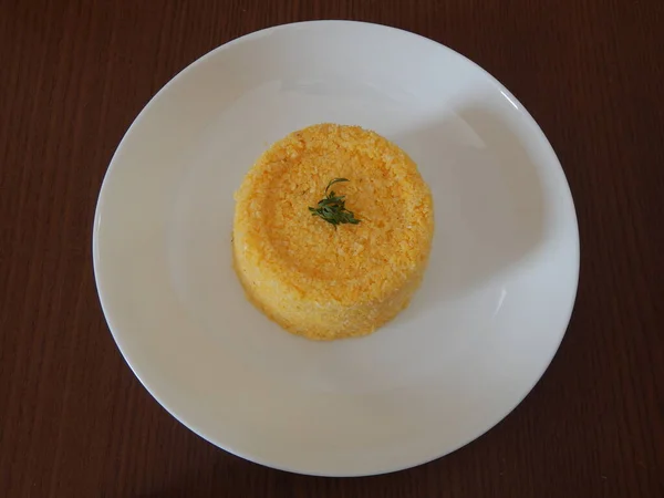 Traditionell Brasiliansk Couscous Cuscus Cuscuz Tropisk Mat Brasilianska Couscous Från — Stockfoto