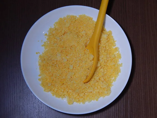 传统的巴西软糖 Cuscus Cuscuz 热带食品 东北地区的巴西表哥 也被称为玉米表哥 是一种营养丰富 简单的烹调方法 — 图库照片