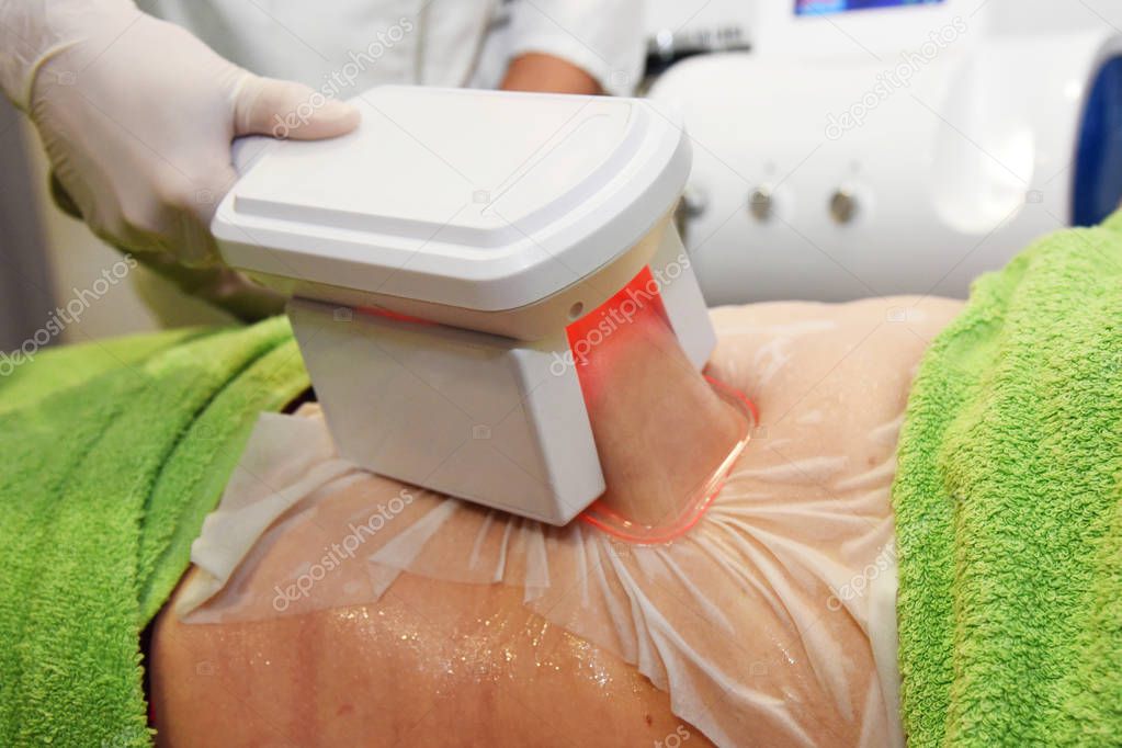 Cryolipolysis. Hardware cosmetology. Body care. Non surgical body sculpting. body contouring treatment, anti-cellulite and anti-fat therapy in beauty salon.