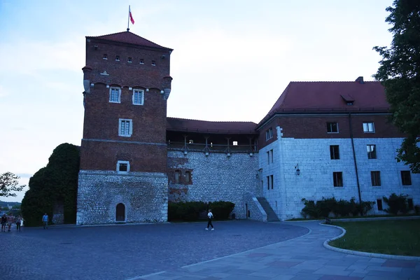 Polônia Cracóvia Maio 2018 Castelo Gótico Real Wawel Monumento Histórico — Fotografia de Stock