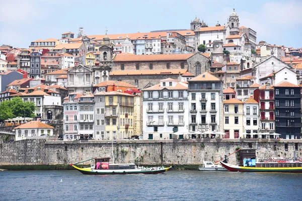 Porto Portugalsko Července 2018 Čtvrti Ribeira Portos Staré Turistické Oblasti — Stock fotografie