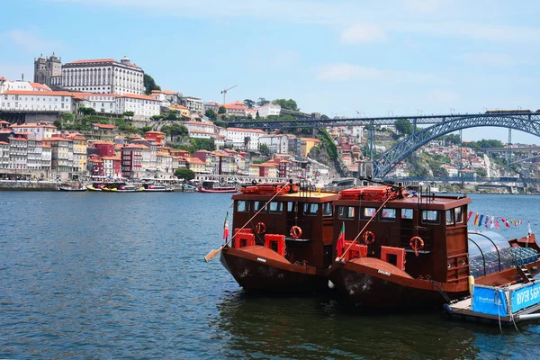 Porto Portugalsko Evropa Července 2018 Staré Město Pohled Mostu Don — Stock fotografie