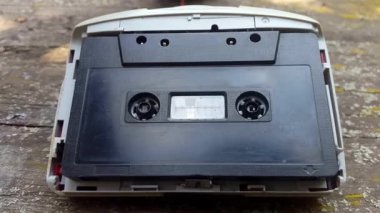 Vintage siyah ses Kaset Kaset Kaydedici döner