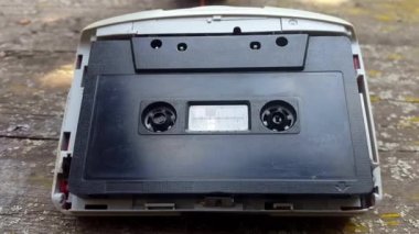 Vintage siyah ses Kaset Kaset Kaydedici döner