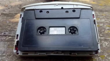 Vintage siyah ses Kaset Kaset Kaydedici döner