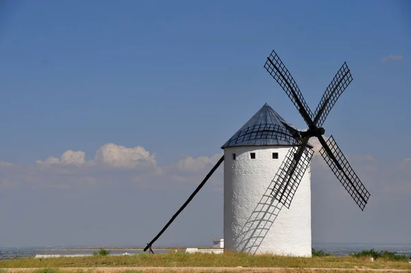 Windmühle Kastilien Mancha Spanien — Stockfoto