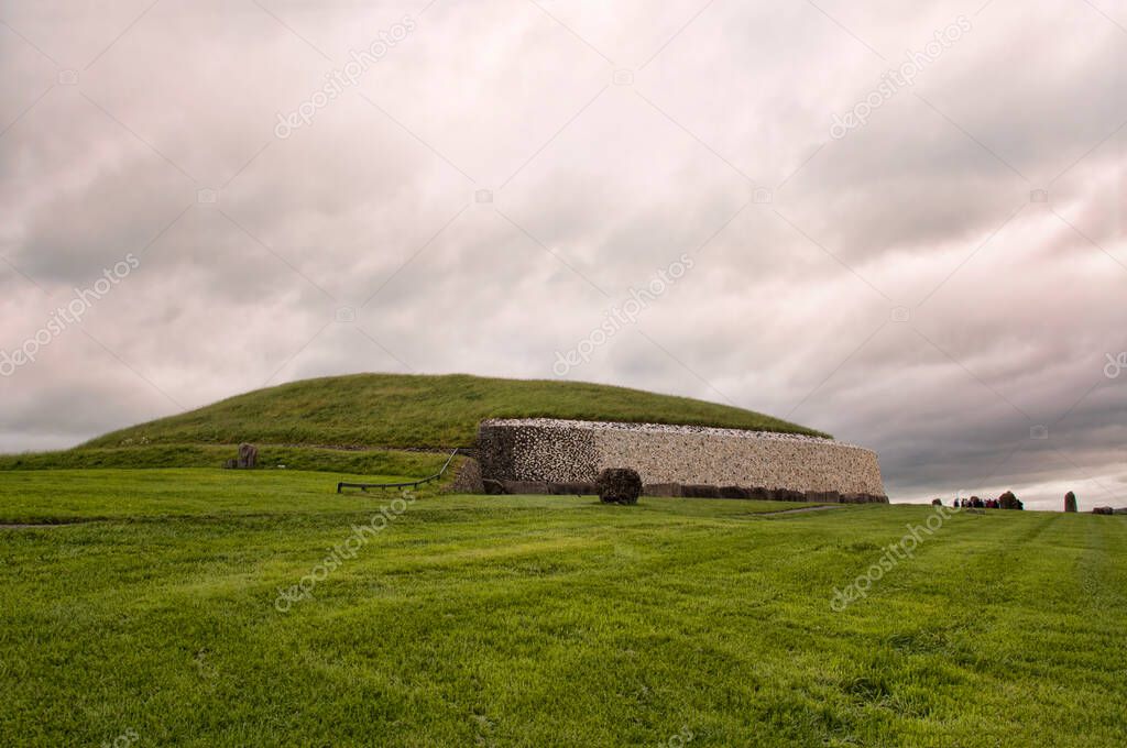 Newgrange, a prehistoric monument built during the Neolithic period, located in County Meath, Ireland