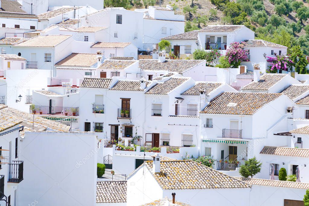Traditional white houses in Zahara de la Sierra, in the province of Cadiz, Spain