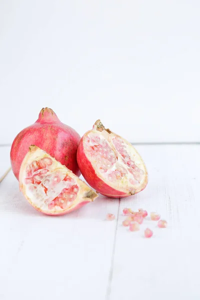 Pomegranates White Background — Stock Photo, Image