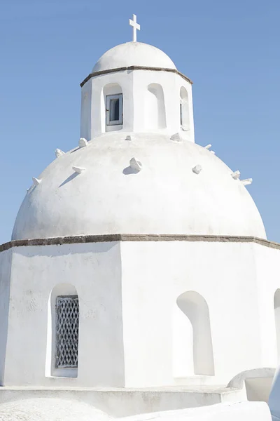 Kostel Agios Minas Městě Fira Santorini Řecko — Stock fotografie