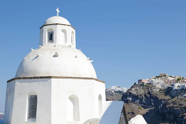 Igreja Agios Minas Fira Cidade Santorini Grécia — Fotografia de Stock