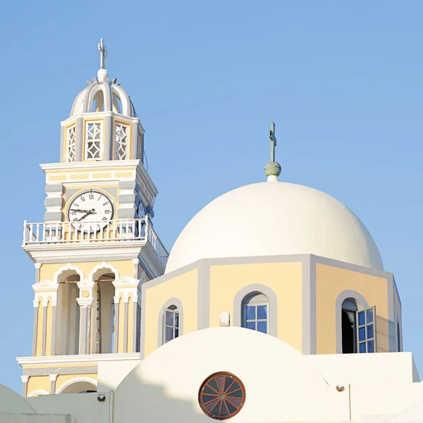 Catedral São João Batista Fira Principal Igreja Católica Ilha Santorini — Fotografia de Stock
