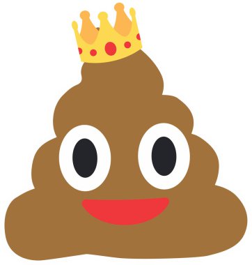 Shit or turd wearing a crown, vector illustration of Shit or turd cartoon, t-shit print designs