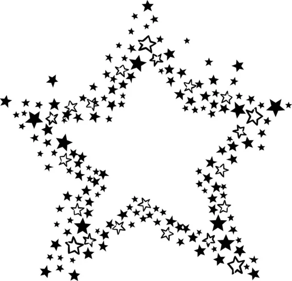 Multiple Star Stars Design Shit Print Designs — Stock Vector