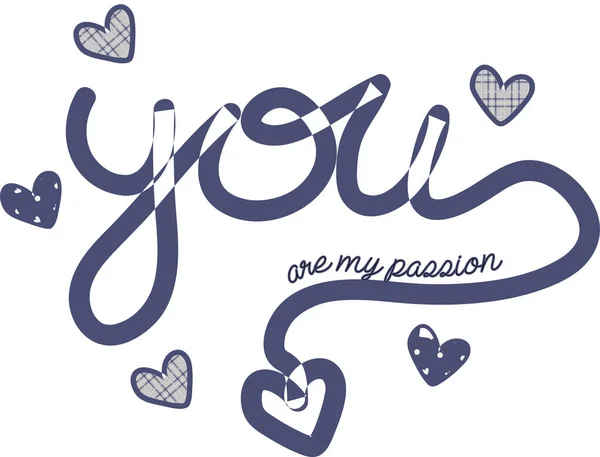 You Passion Vector Illustration You Passion Shit Print Designs — 스톡 벡터