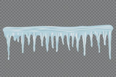 Icicles satır, izole vektör illüstrasyon