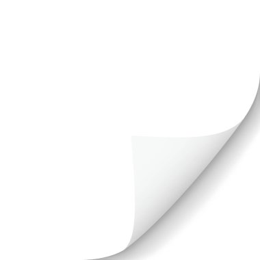 Boş kağıt köşesi, vektör çizim