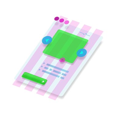 Ekran tasarımı modeli, vektör illüstrasyon