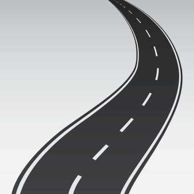 yol, basit vektör illüstrasyon 