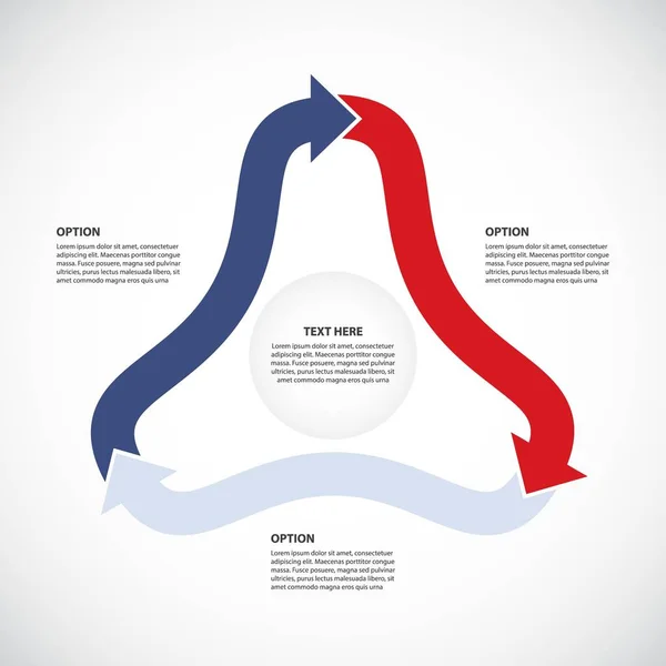 Diagramm Mit Bunten Pfeilen Und Kopierplatz Für Geschäftsvorlagen — Stockvektor