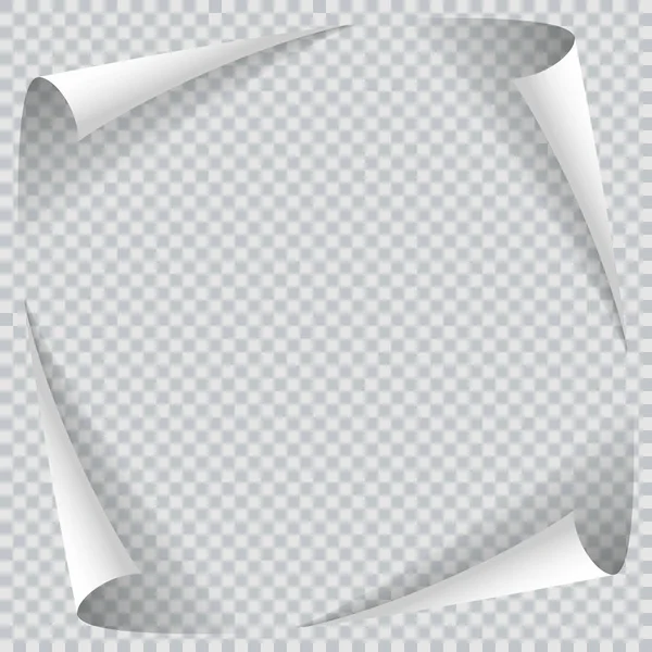 Four White Corners Vector Illustration — Stock Vector