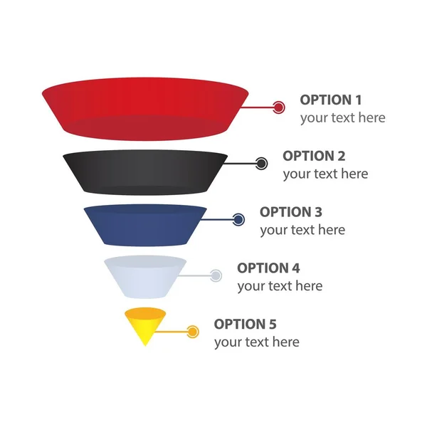 Geschäftsschablone Mit Trichter Vektor — Stockvektor