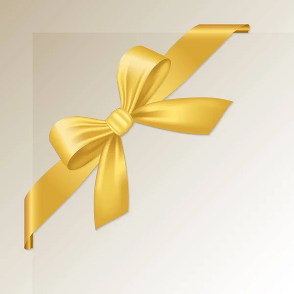 Golden Bow Ribbons Vector Illustration — Stock Vector