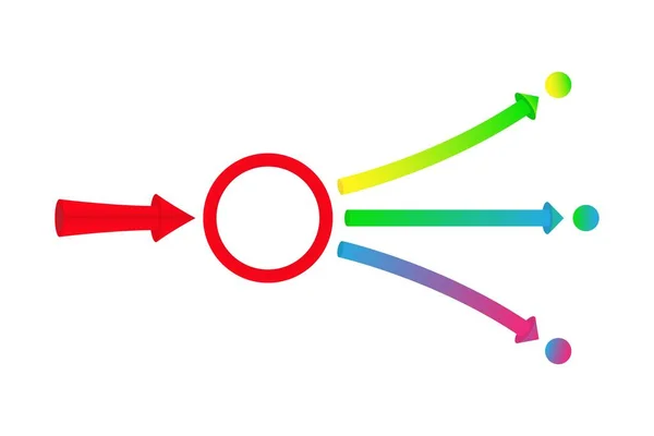 Farbige Pfeile Diagramm Mit Kopierraum Auf Weißem Hintergrund — Stockvektor
