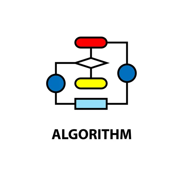 白の背景にアルゴリズムベクトルイラスト — ストックベクタ