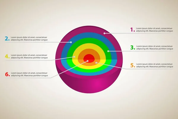 Sferische Grafiek Met Voor Business Sjabloon Vector — Stockvector