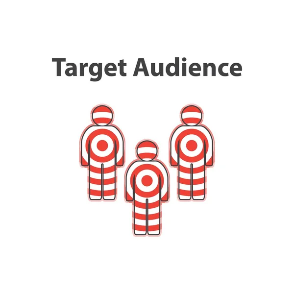 Target Publiek Illustratie Witte Achtergrond — Stockvector