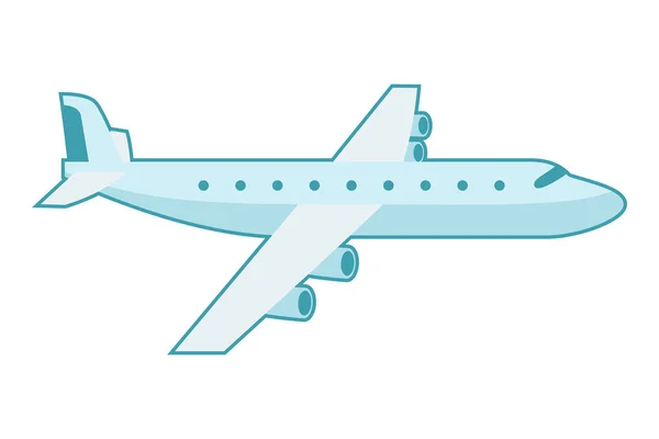 Repülőgépvektor Illusztráció Fehér Háttérrel Vektor Grafikák